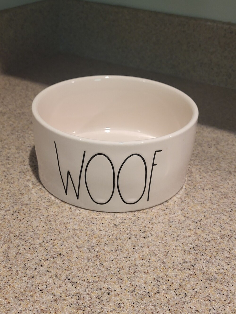 Rae Dunn Artisan Collection By Magenta "WOOF" Dog Pet Food Pottery Bowl